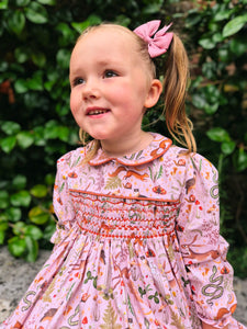 Owl & Hare Smocked Dress by Button Up Baby