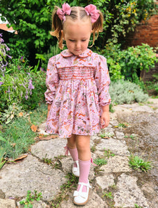 Owl & Hare Smocked Dress by Button Up Baby