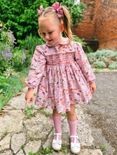 Load image into Gallery viewer, Owl &amp; Hare Smocked Dress by Button Up Baby